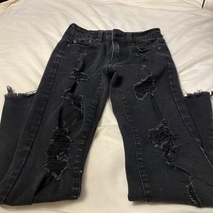 Aero black ripped jeans